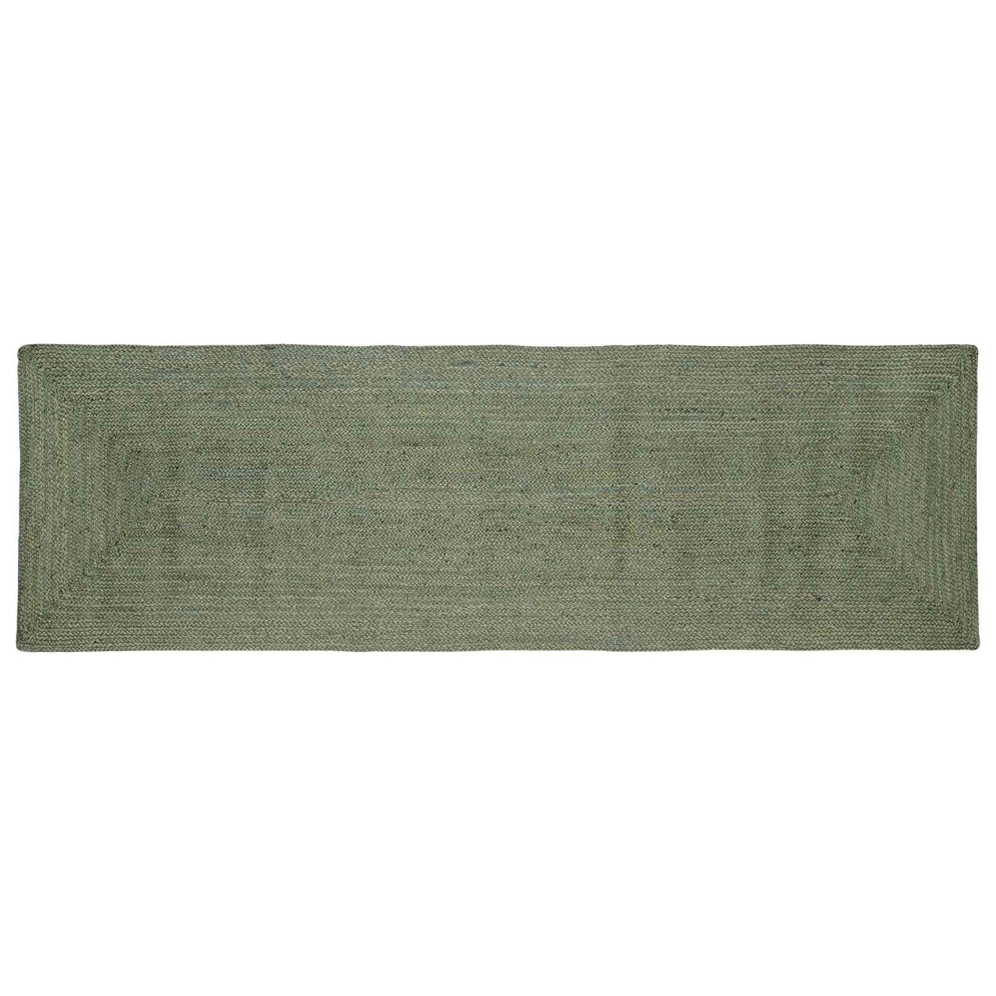 vidaXL Area Rug Olive Green 80 x 200 cm Jute 1