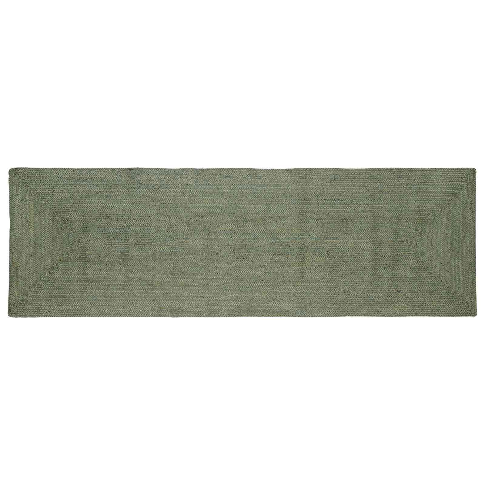 vidaXL Area Rug Olive Green 80 x 200 cm Jute 1
