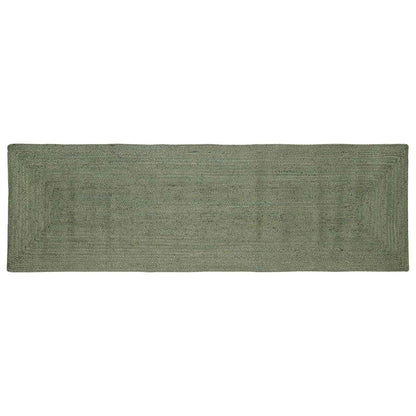 vidaXL Area Rug Olive Green 80 x 200 cm Jute 1