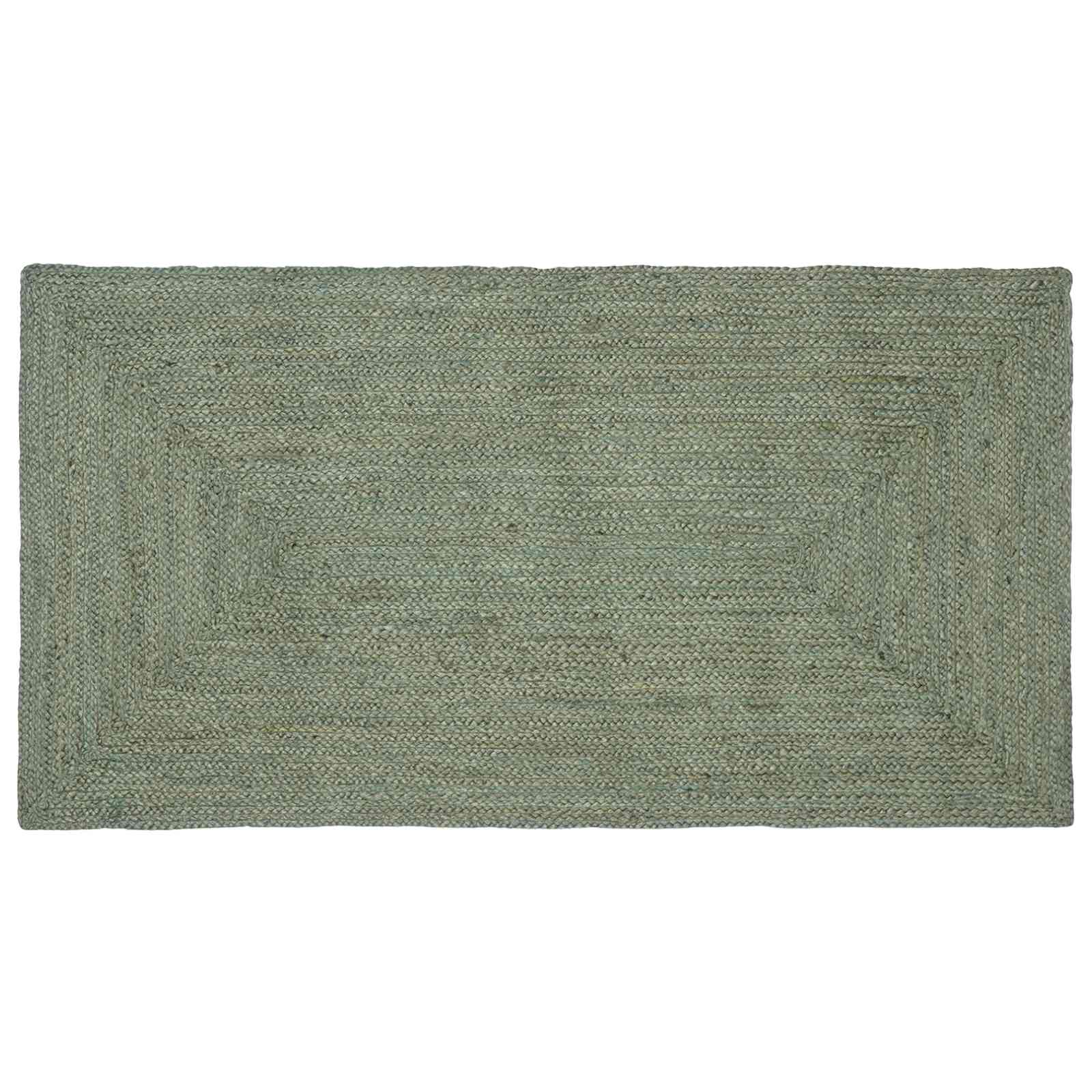 vidaXL Area Rug Olive Green 100 x 200 cm Jute 1