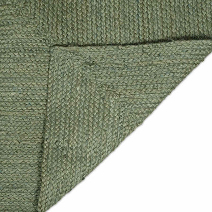 vidaXL Area Rug Olive Green 120 x 120 cm Jute 3