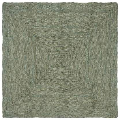vidaXL Area Rug Olive Green 120 x 120 cm Jute 1
