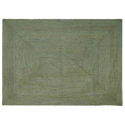 vidaXL Area Rug Jute Olive Green