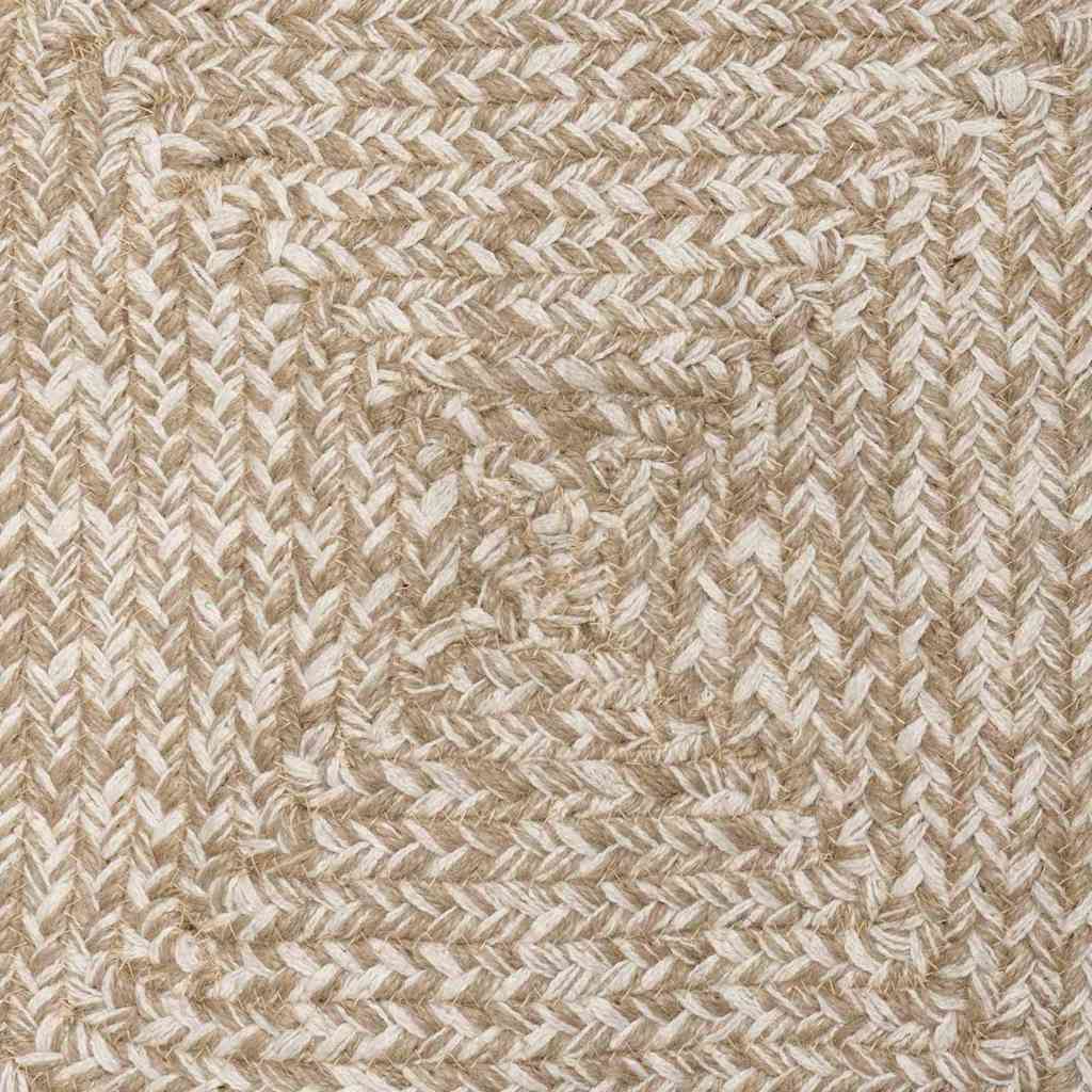 vidaXL Area Rug Natural and White 80 x 200 cm Jute 4