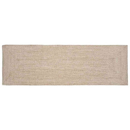 vidaXL Area Rug Natural and White 80 x 250 cm Jute 1