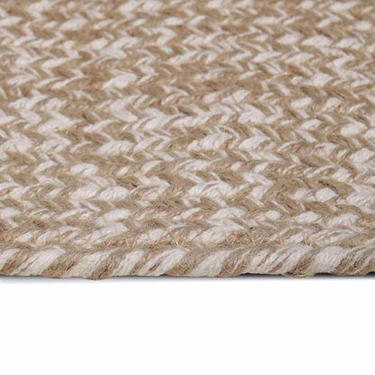 vidaXL Area Rug Natural and White 120 x 170 cm Jute 3