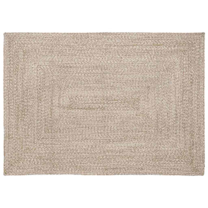 vidaXL Area Rug Natural and White 120 x 170 cm Jute 1