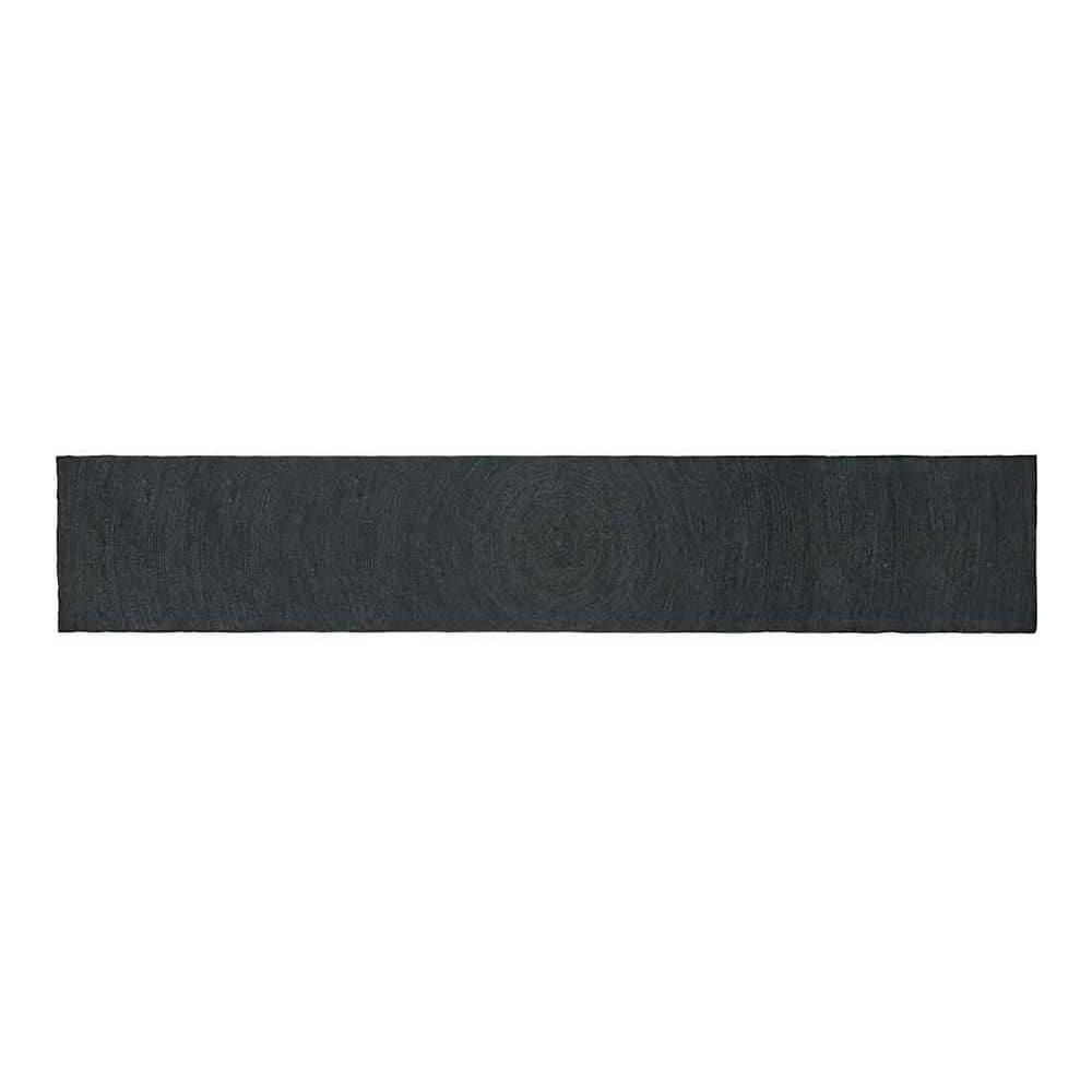 Area Rugs Jute Dark Grey Width 60 cm 400 cm