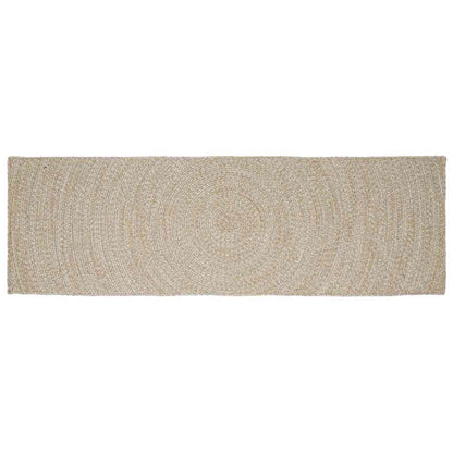 vidaXL Area Rug Natural and White 80 x 250 cm Jute 1