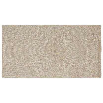 vidaXL Area Rug Natural and White 100 x 200 cm Jute 1