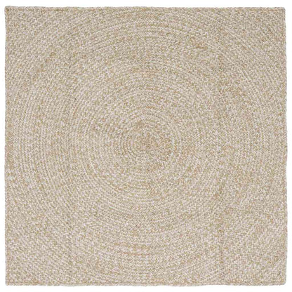 vidaXL Area Rug Natural and White 120 x 120 cm Jute 1