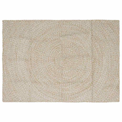 vidaXL Area Rug Natural and White 120 x 170 cm Jute 1