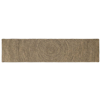 vidaXL Area Rug Natural and Black 60 x 300 cm Jute 1
