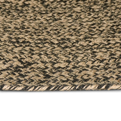 vidaXL Area Rug Natural and Black 80 x 250 cm Jute 3
