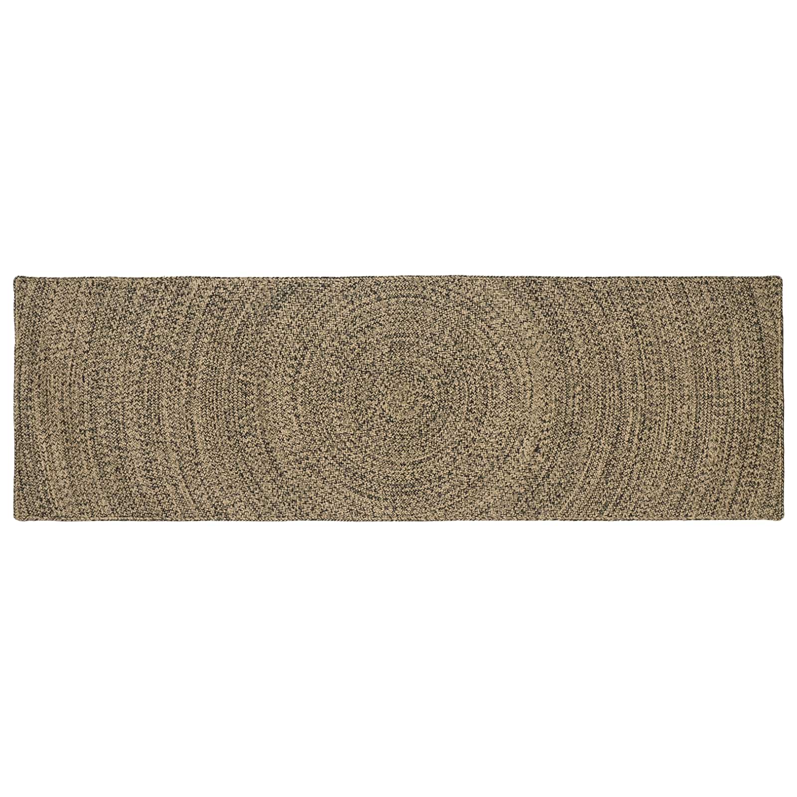 vidaXL Area Rug Natural and Black 80 x 250 cm Jute 1