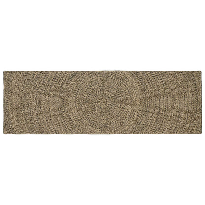 vidaXL Area Rug Natural and Black 80 x 250 cm Jute 1