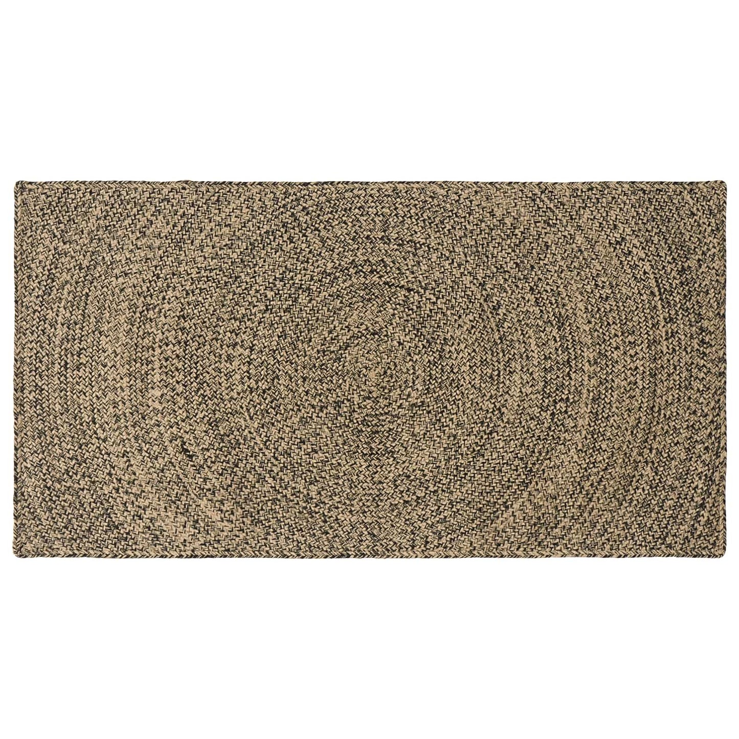 vidaXL Area Rug Natural and Black 100 x 200 cm Jute 1