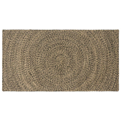 vidaXL Area Rug Natural and Black 100 x 200 cm Jute 1
