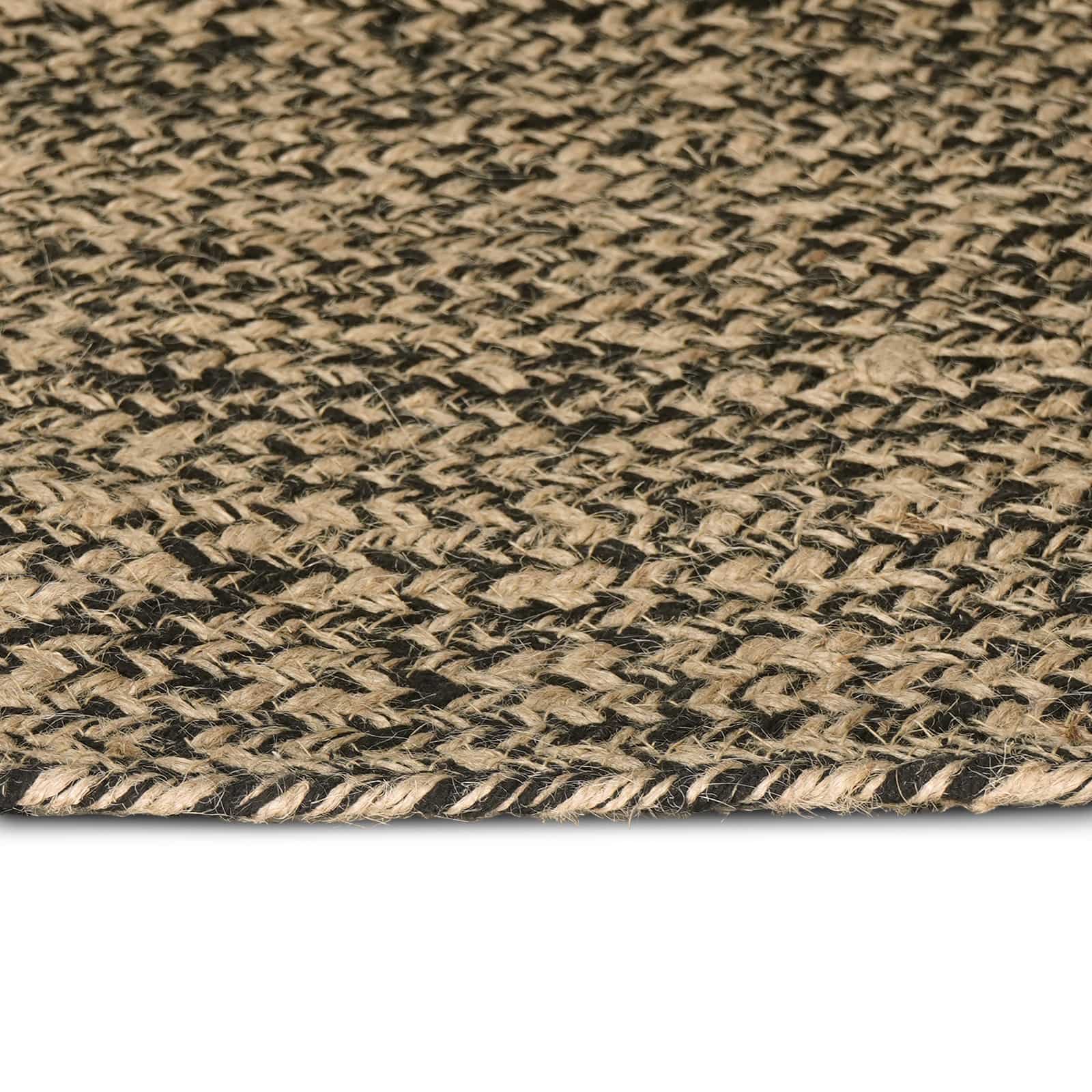 vidaXL Area Rug Natural and Black 120 x 170 cm Jute 3