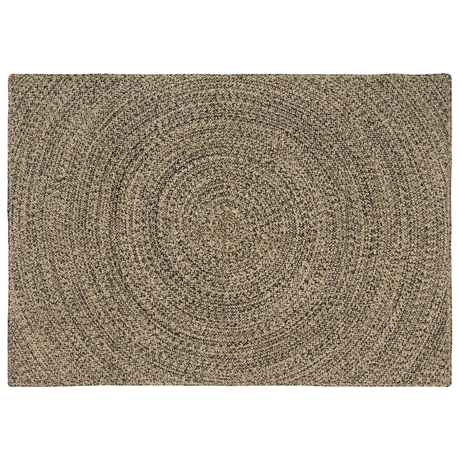 vidaXL Area Rug Natural and Black 120 x 170 cm Jute 1