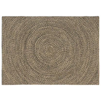 vidaXL Area Rug Natural and Black 120 x 170 cm Jute 1