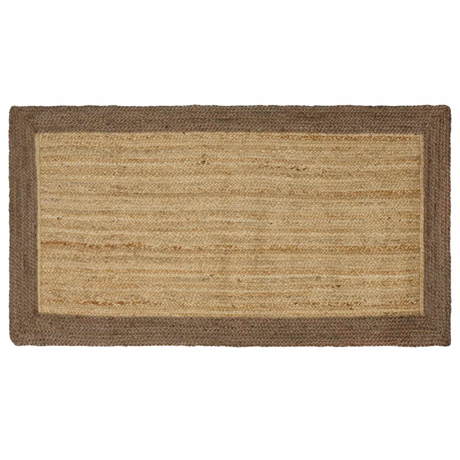 vidaXL Area Rug Grey 100 x 200 cm Jute 1