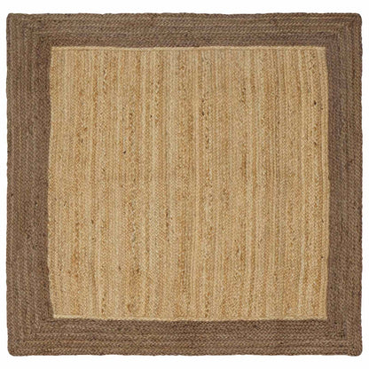 vidaXL Area Rug Grey 120 x 120 cm Jute 1