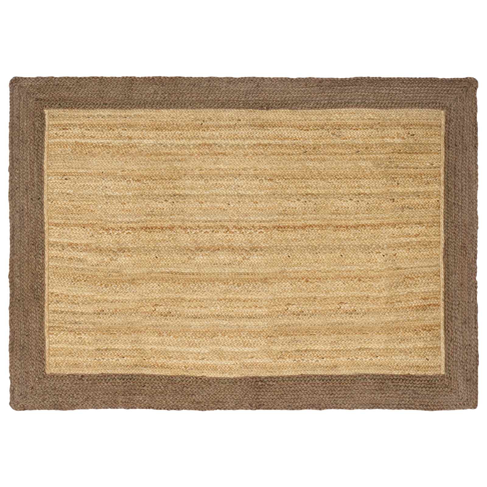 vidaXL Area Rug Grey 120 x 170 cm Jute 1