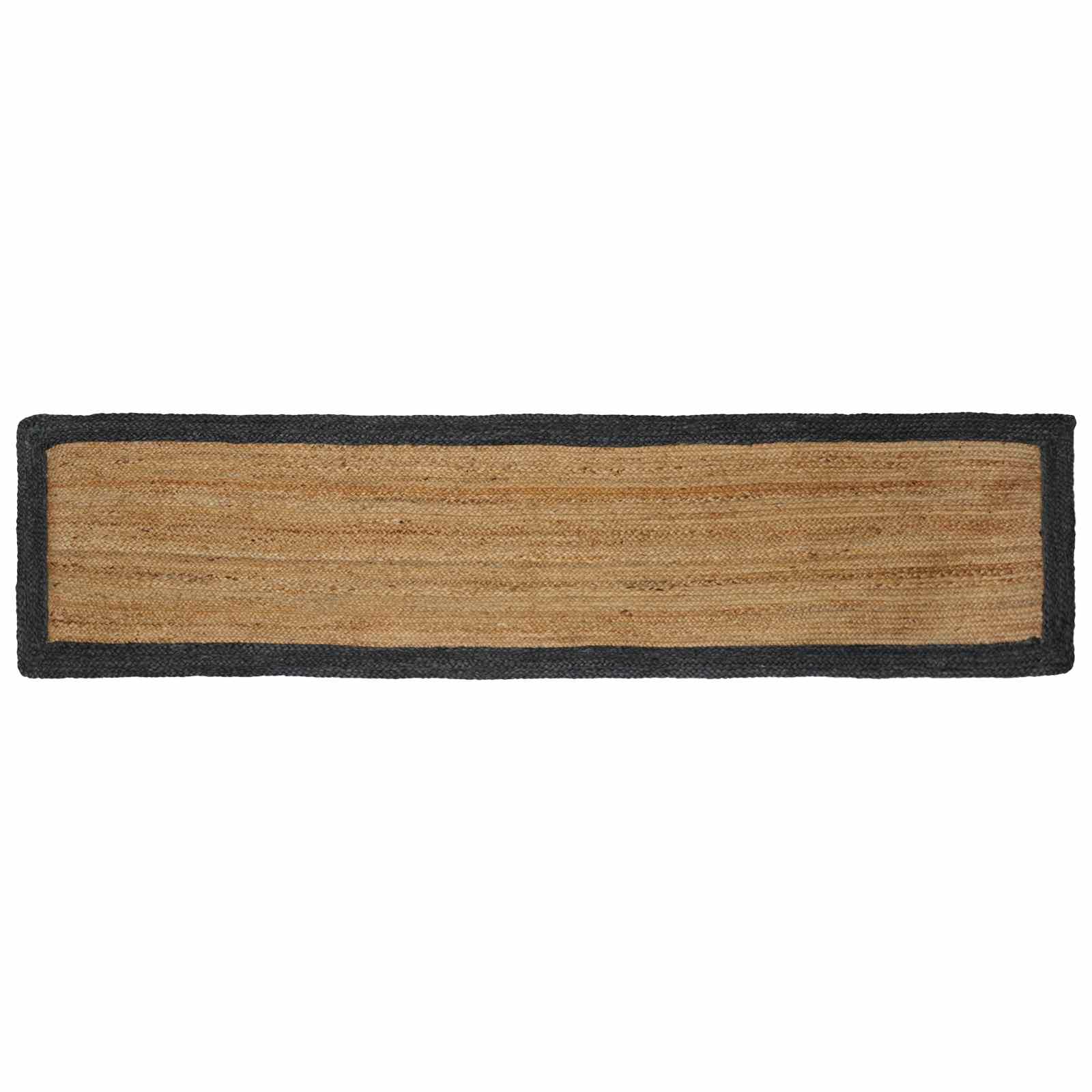 vidaXL Area Rug Dark Grey 60 x 250 cm Jute 1