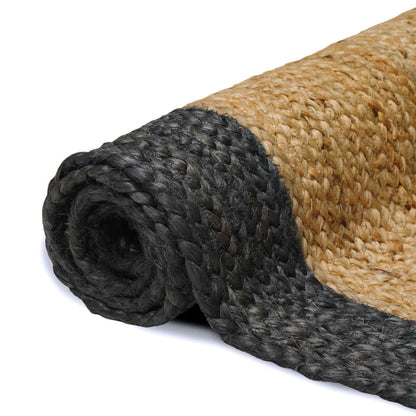 vidaXL Area Rug Dark Grey 80 x 200 cm Jute 3
