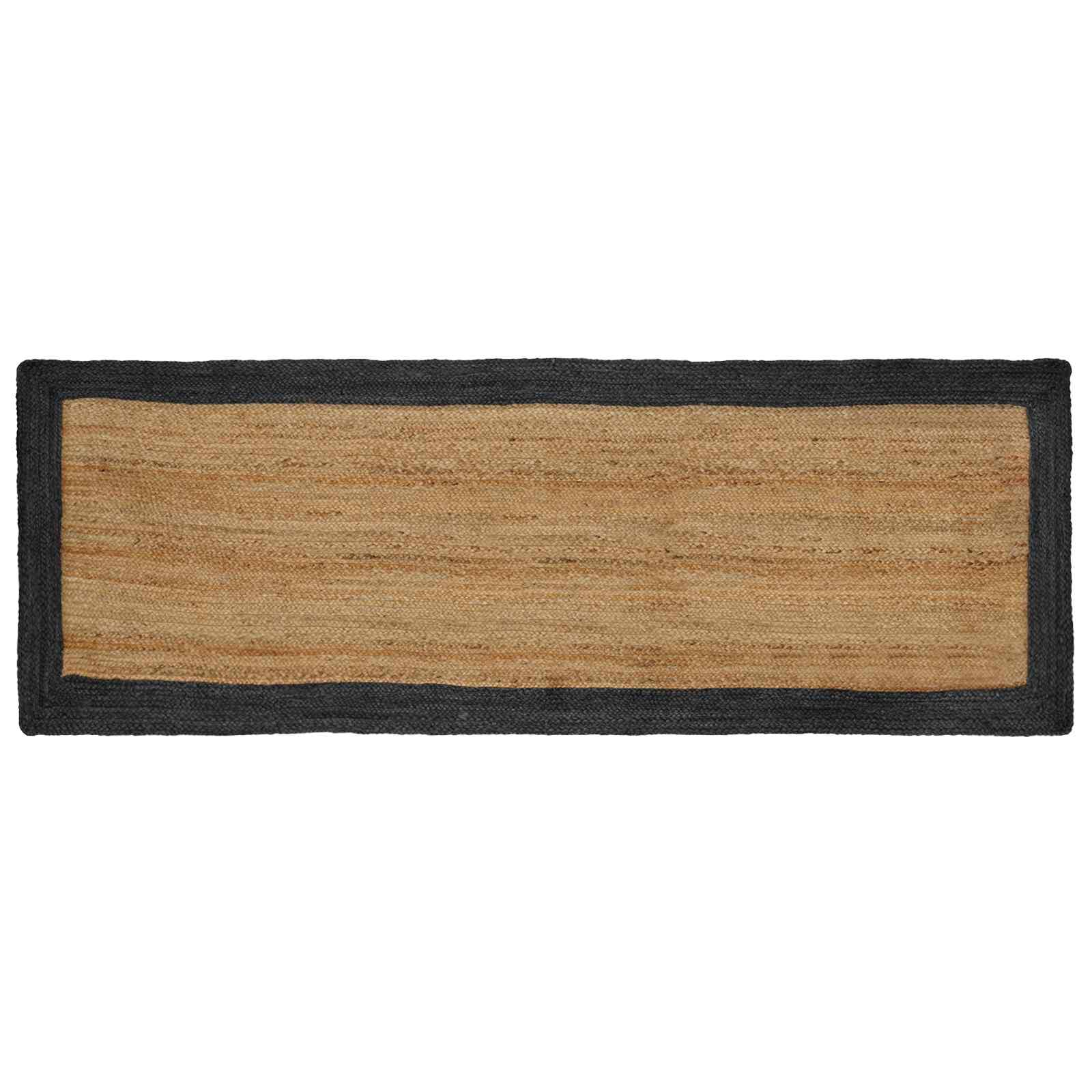 vidaXL Area Rug Dark Grey 80 x 200 cm Jute 1
