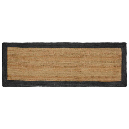 vidaXL Area Rug Dark Grey 80 x 200 cm Jute 1