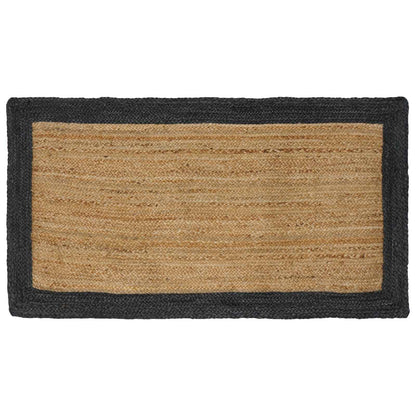 vidaXL Area Rug Dark Grey 100 x 200 cm Jute 1