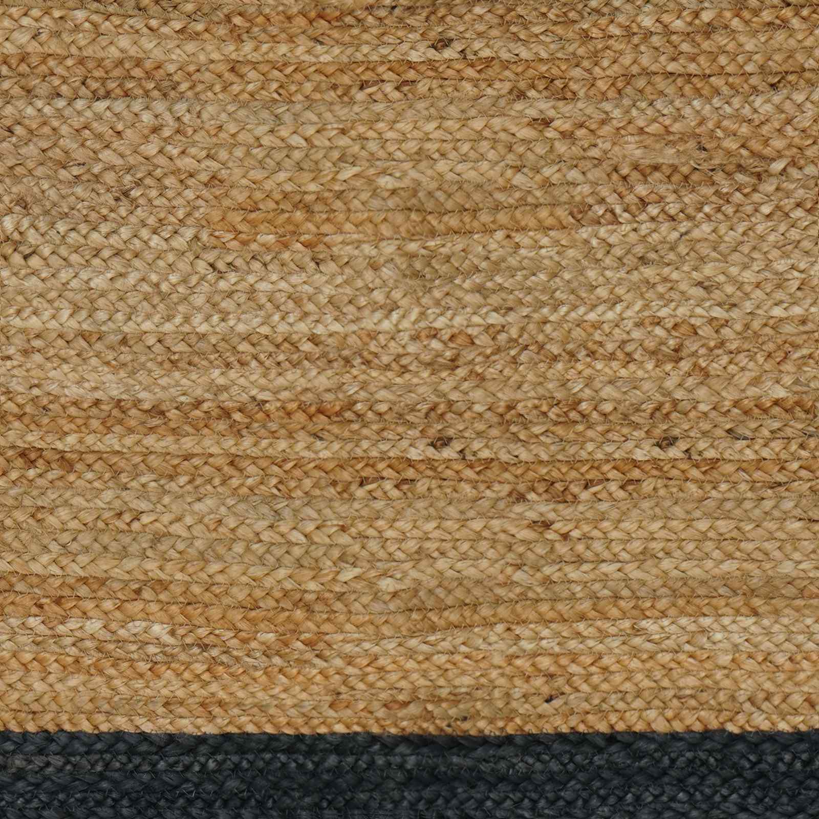 vidaXL Area Rug Dark Grey 120 x 120 cm Jute 6