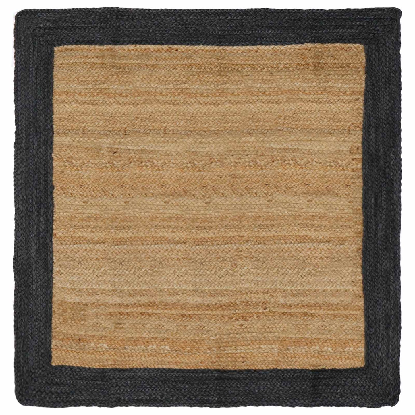 vidaXL Area Rug Dark Grey 120 x 120 cm Jute 1