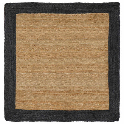 vidaXL Area Rug Dark Grey 120 x 120 cm Jute 1
