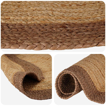 Area Rug Jute Grey