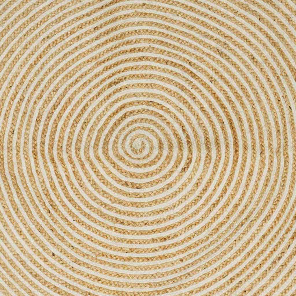 vidaXL Area Rug White 80 x 200 cm Jute 4