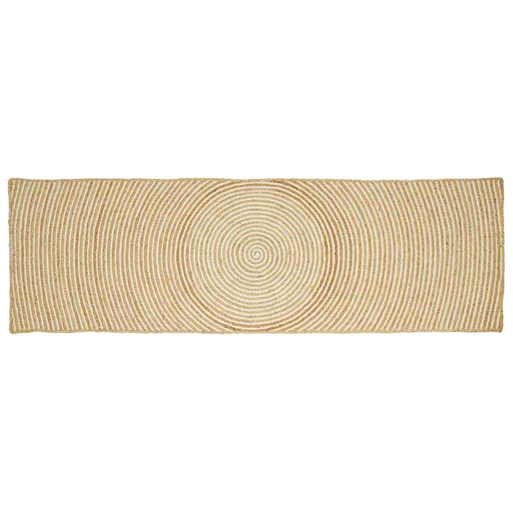 vidaXL Area Rug White 80 x 200 cm Jute 1