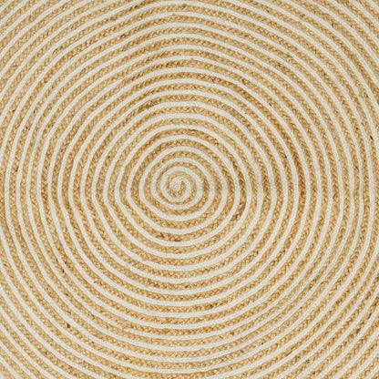 vidaXL Area Rug White 100 x 200 cm Jute 4