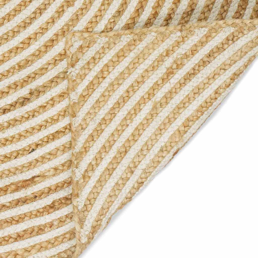 vidaXL Area Rug White 100 x 200 cm Jute 5