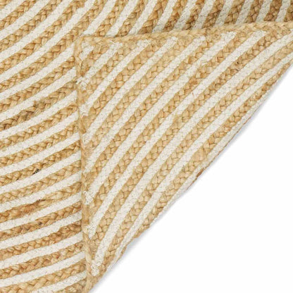 vidaXL Area Rug White 100 x 200 cm Jute 5