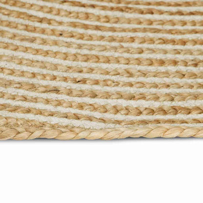 vidaXL Area Rug White 120 x 170 cm Jute 2