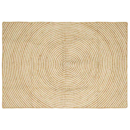 vidaXL Area Rug White 120 x 170 cm Jute 1
