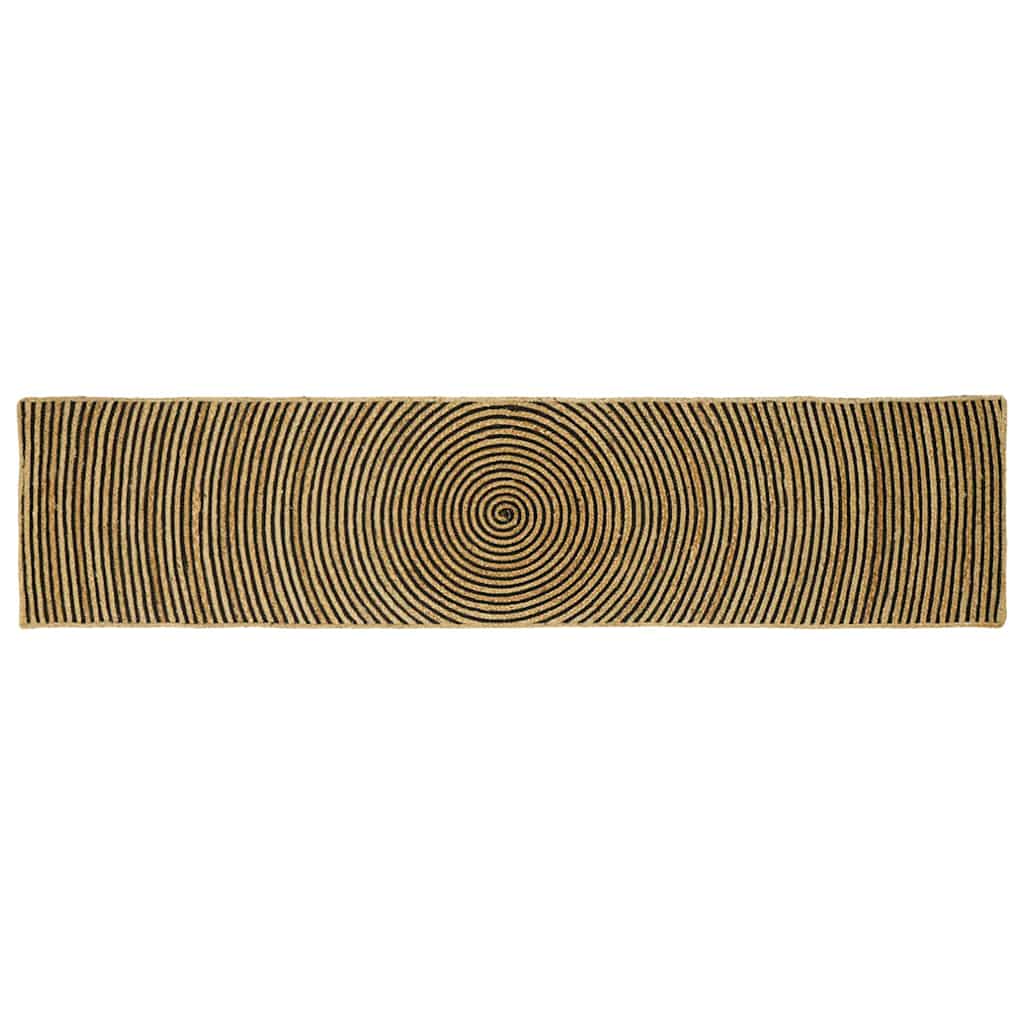 vidaXL Area Rug Black 60 x 250 cm Jute 1