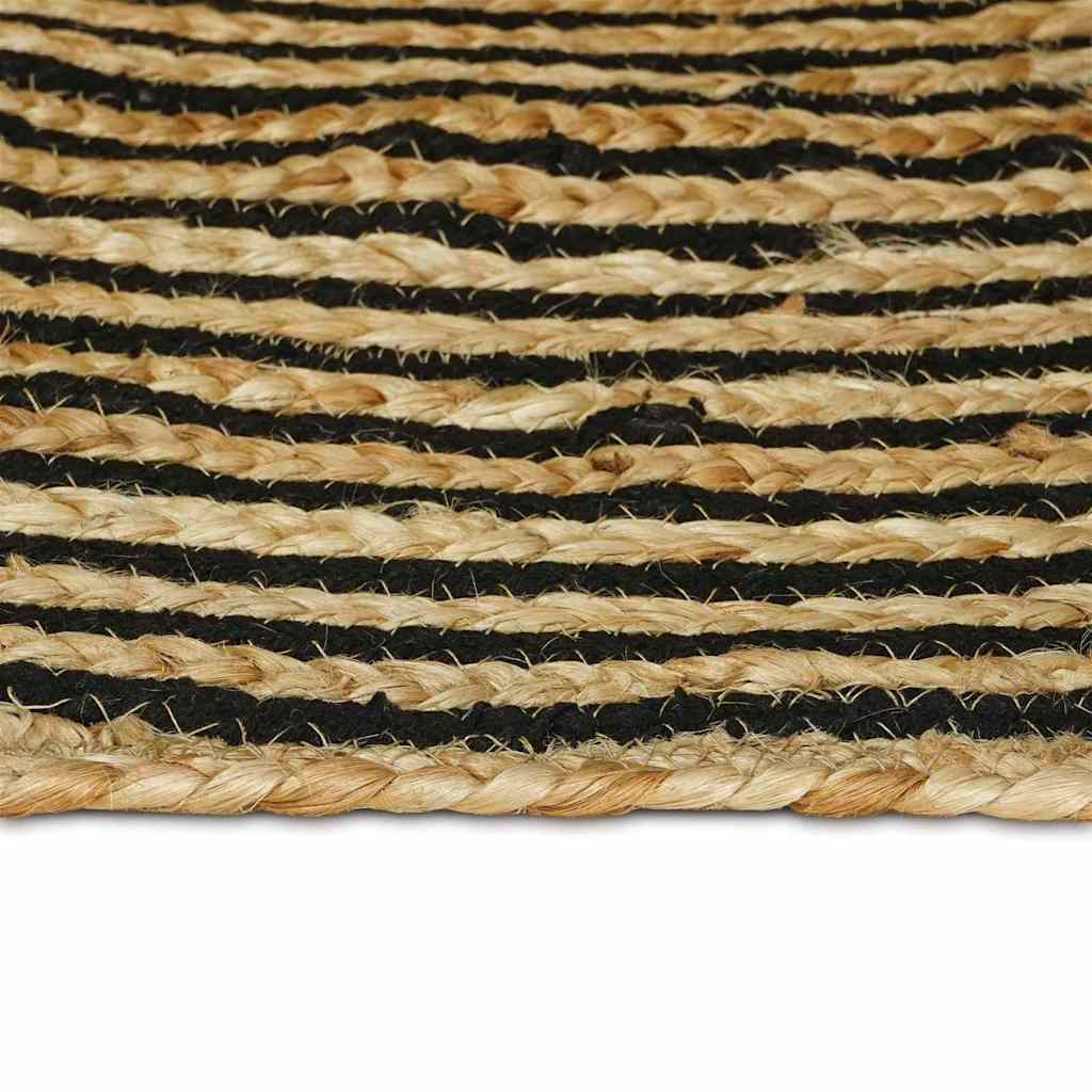 vidaXL Area Rug Black 80 x 200 cm Jute 4
