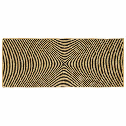 vidaXL Area Rug Black 80 x 200 cm Jute 1