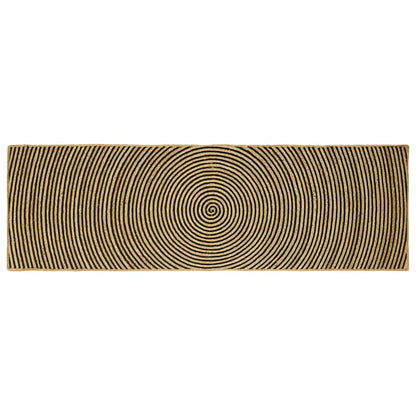 vidaXL Area Rug Black 80 x 250 cm Jute 1