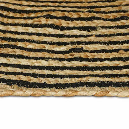 vidaXL Area Rug Black 120 x 170 cm Jute 4