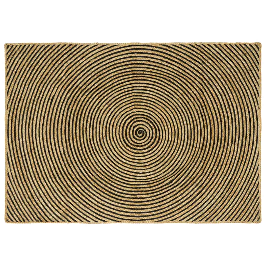 vidaXL Area Rug Black 120 x 170 cm Jute 1